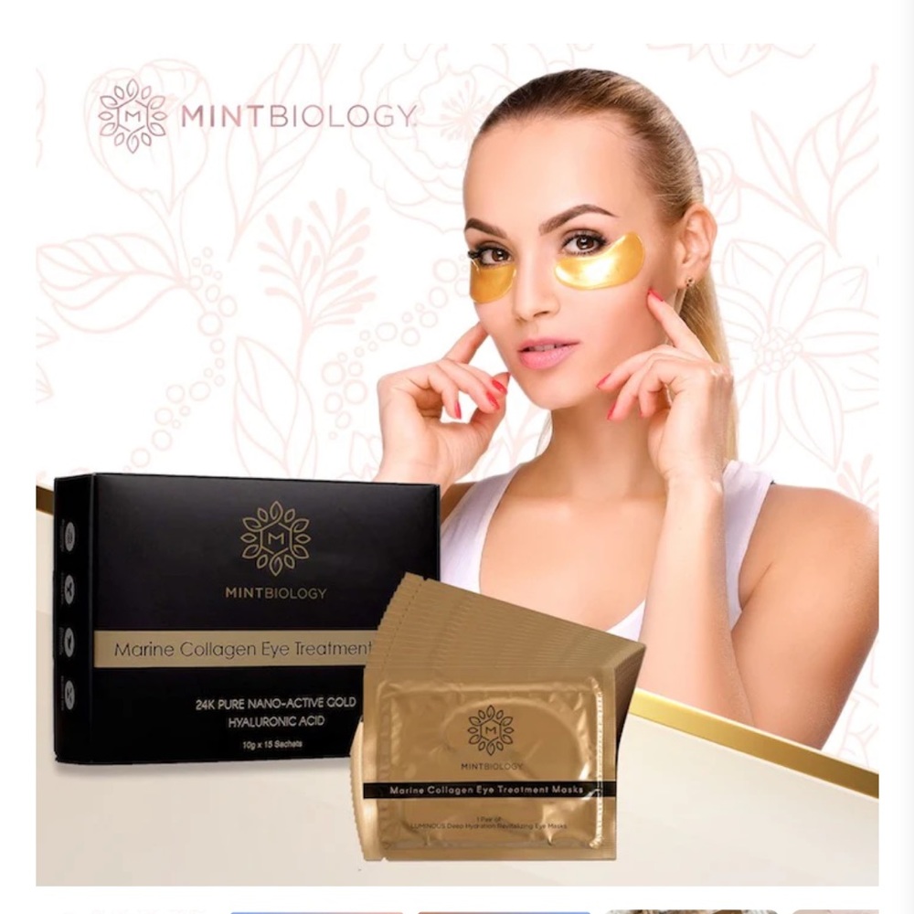 NEW Mintbiology seaweed collagen eye treatment masks